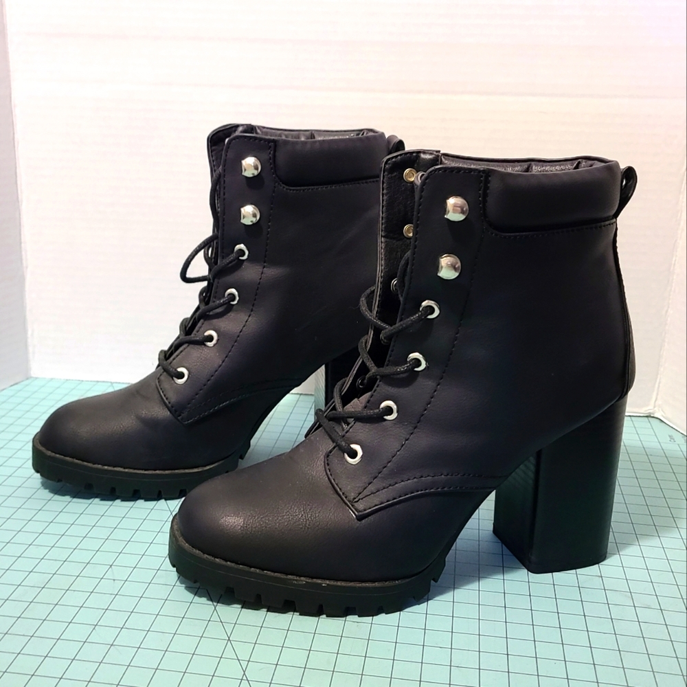 Heeled Combat Boots